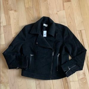 Loft - Wool cropped Motorcycle Jacket
